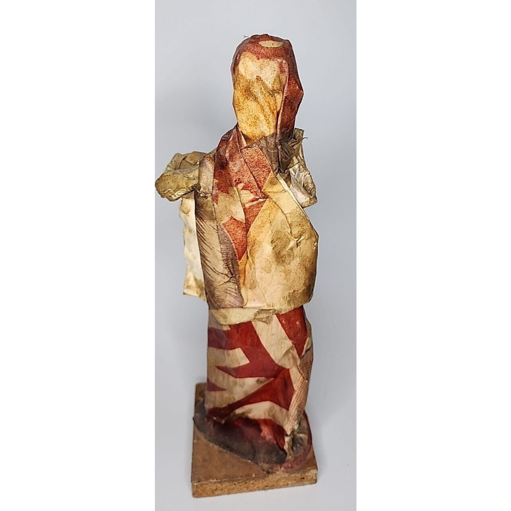 Vintage Folk Art Paper Mache Lady with Two Basket Mexico 12" U189 - Picture 4 of 6